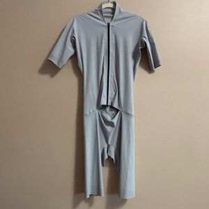 Johanna Parv Designer Sz S Stretchy Nylon Sprint Jumpsuit Grey new without tag